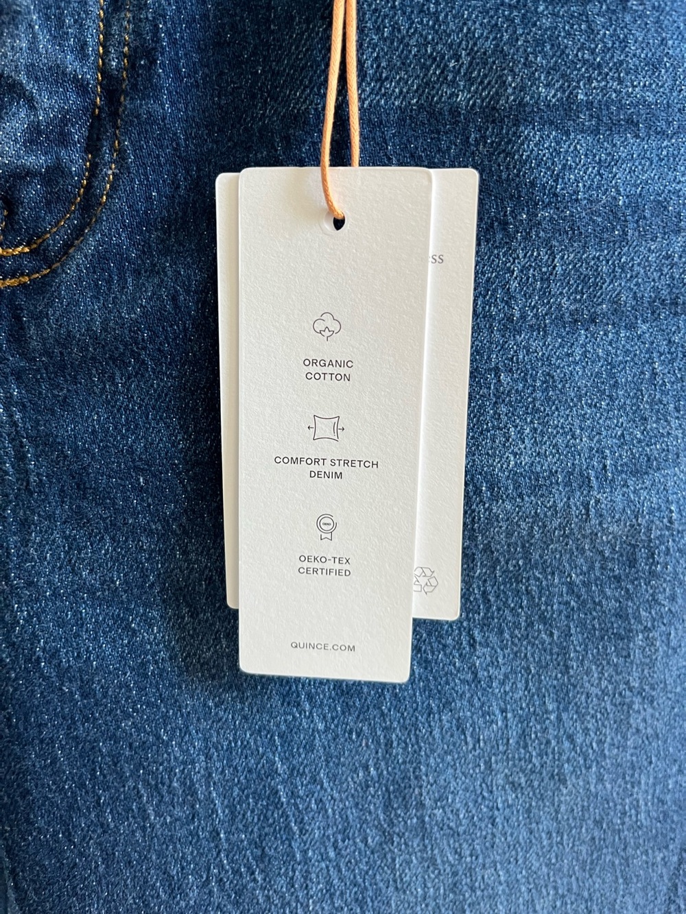 Quince Organic Cotton High Rise Wide Leg Jeans Size 29 Blue - Picture 3 of 10